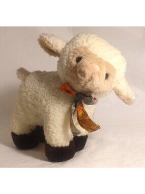 Vintage 1968 American Wego Fleece Plush Stuffed animal Lamb/Sheep w/ Sound- READ